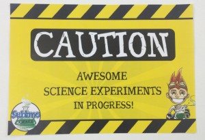 Caution Sign - Science Party Decoration Pack
